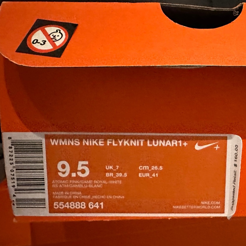 Women’s Nike Flyknit Lunar1+ Atomic Pink 9.5 NEW